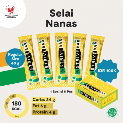 STRIVE Energy Bar - Full Bar - Selai Nanas - 1 BOX isi 5
